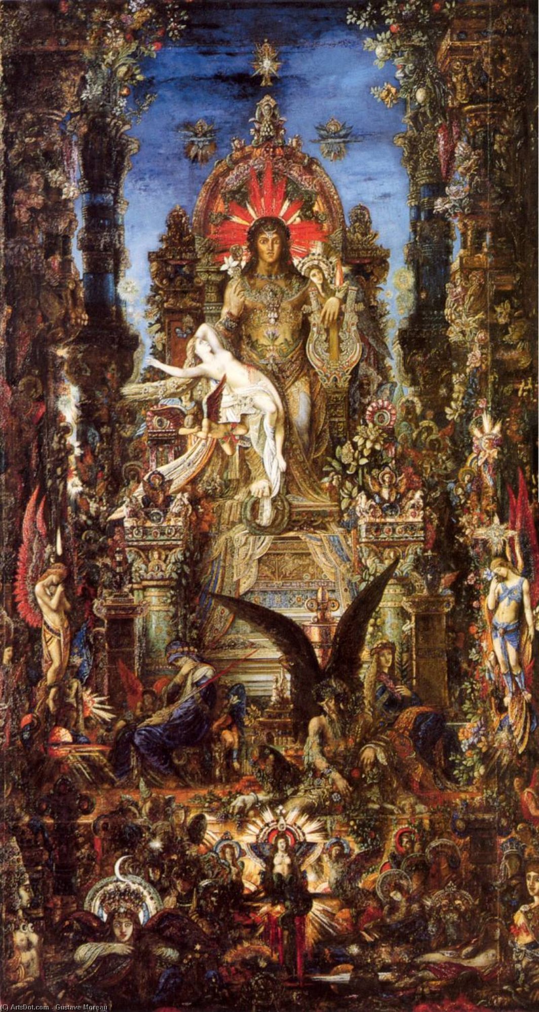 WikiOO.org - 백과 사전 - 회화, 삽화 Gustave Moreau - Jupiter and Semele