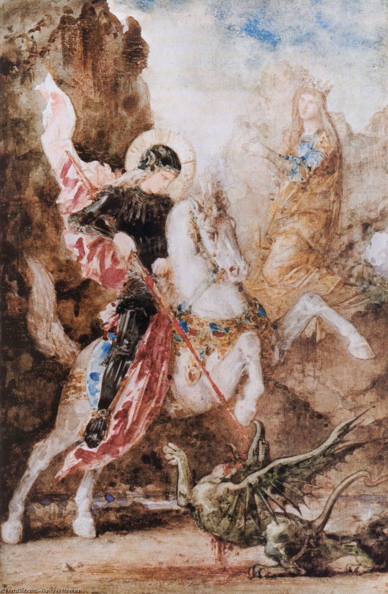 WikiOO.org - Enciklopedija likovnih umjetnosti - Slikarstvo, umjetnička djela Gustave Moreau - st george
