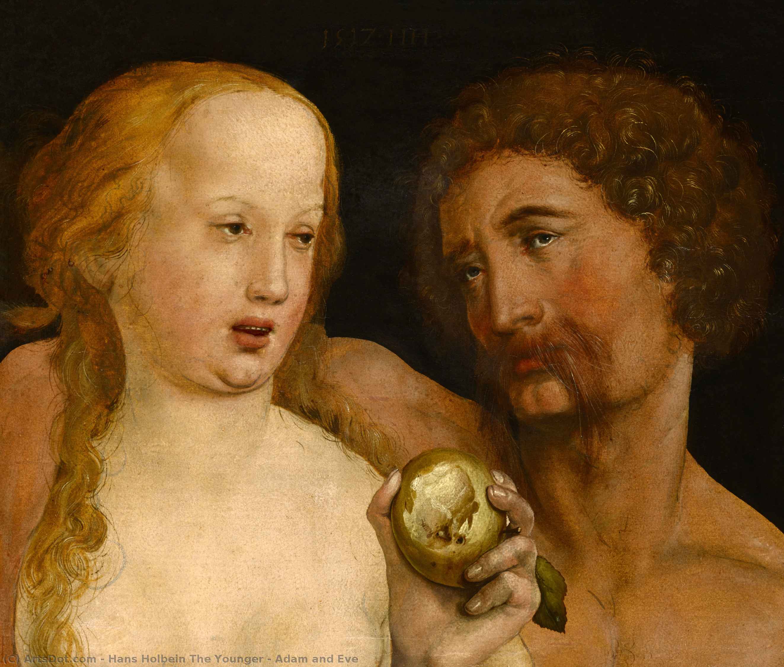 Wikoo.org - موسوعة الفنون الجميلة - اللوحة، العمل الفني Hans Holbein The Younger - Adam and Eve