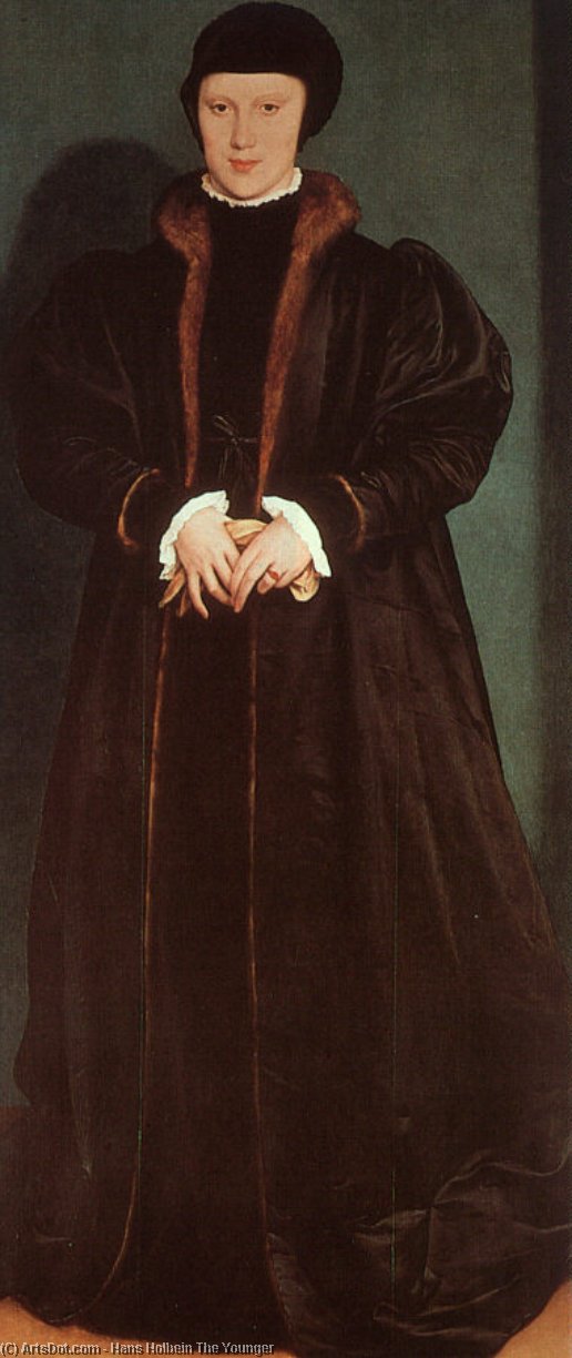 WikiOO.org - Encyclopedia of Fine Arts - Maleri, Artwork Hans Holbein The Younger - Christina of Denmark