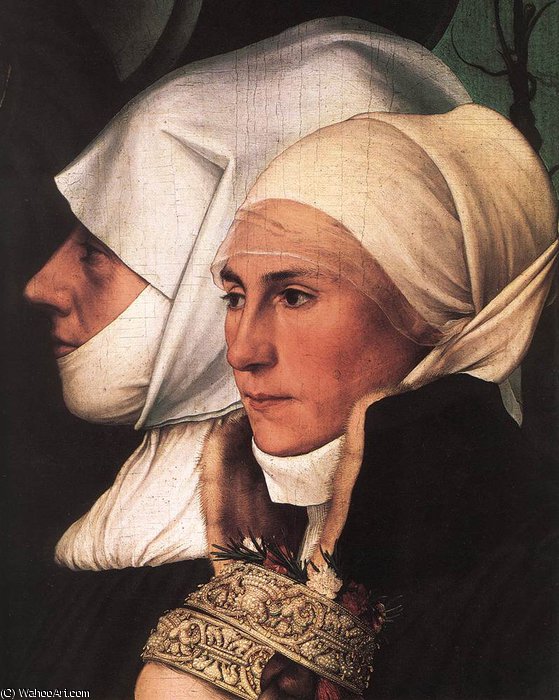 Wikioo.org - The Encyclopedia of Fine Arts - Painting, Artwork by Hans Holbein The Younger - darmstadt madonna (detail - )