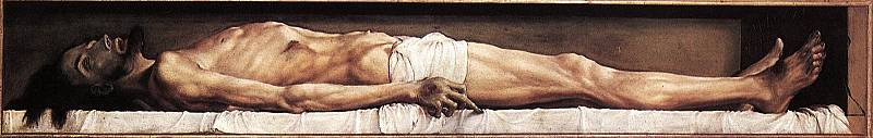 Wikioo.org - The Encyclopedia of Fine Arts - Painting, Artwork by Hans Holbein The Younger - Body of the Dead Christ in the Tomb