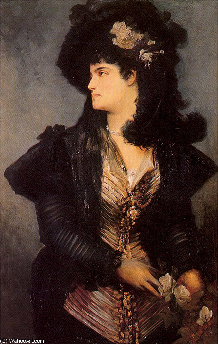 Wikioo.org - The Encyclopedia of Fine Arts - Painting, Artwork by Hans Makart - portrait of a lady