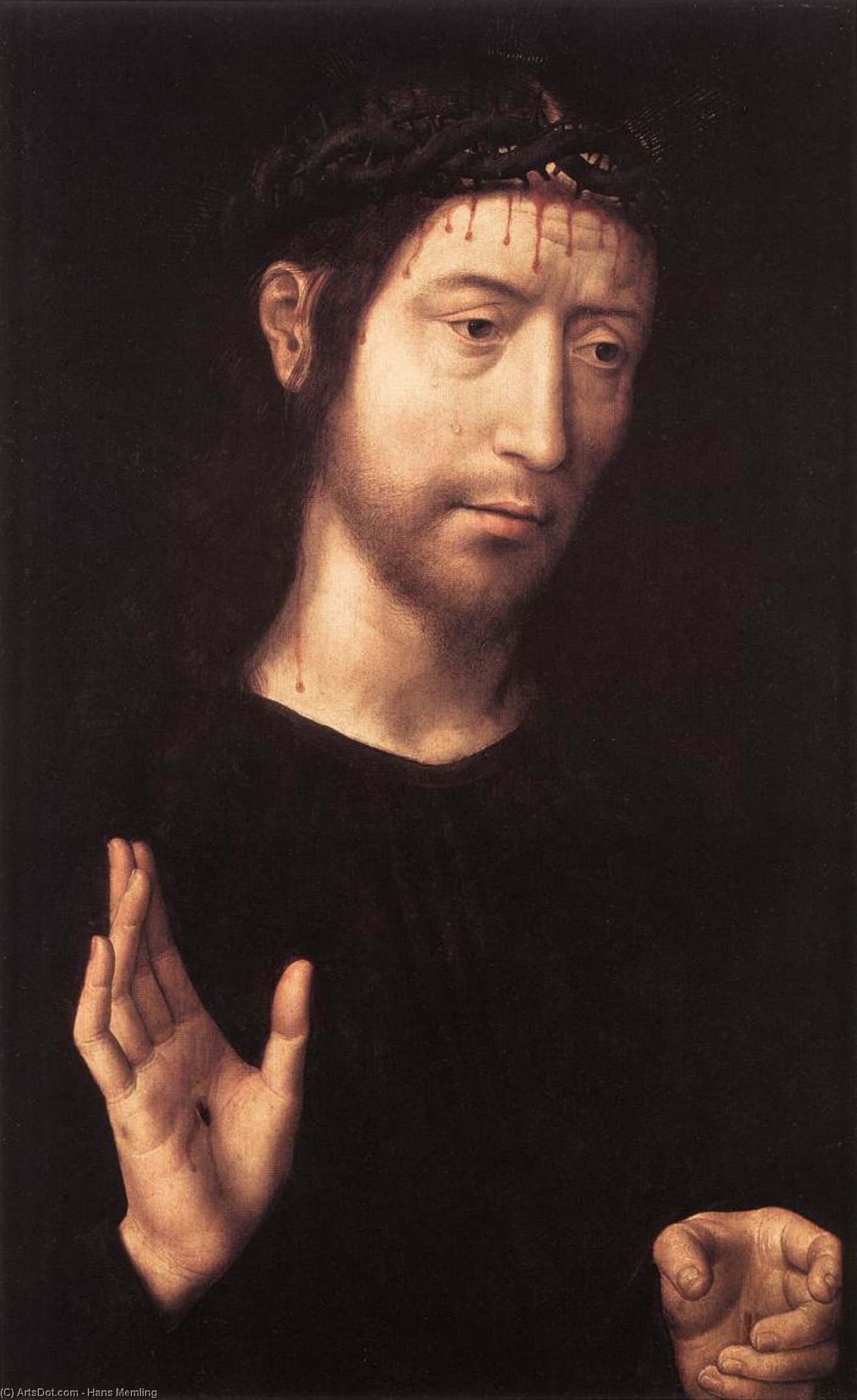 Wikioo.org - The Encyclopedia of Fine Arts - Painting, Artwork by Hans Memling - Man of Sorrows