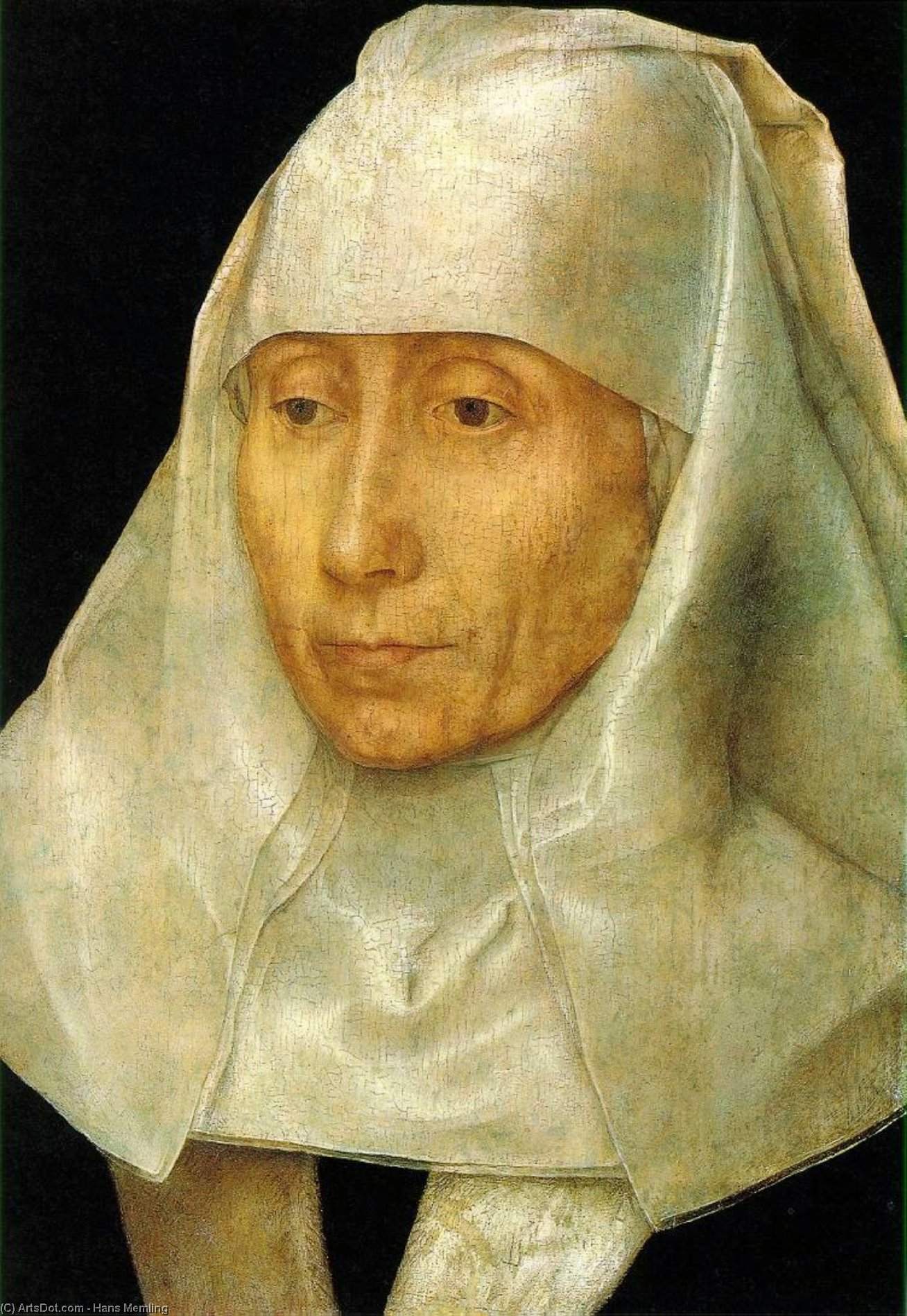 Wikioo.org - The Encyclopedia of Fine Arts - Painting, Artwork by Hans Memling - Portrait of an Old Woman - -