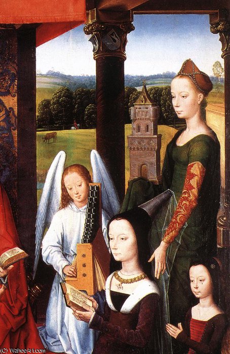 Wikioo.org - The Encyclopedia of Fine Arts - Painting, Artwork by Hans Memling - The Donne Triptych (detail 4) - (central panel)
