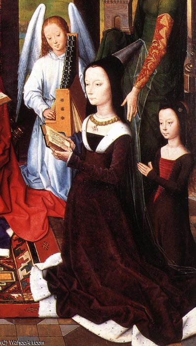 Wikioo.org - The Encyclopedia of Fine Arts - Painting, Artwork by Hans Memling - The Donne Triptych (detail 5) - (central panel)