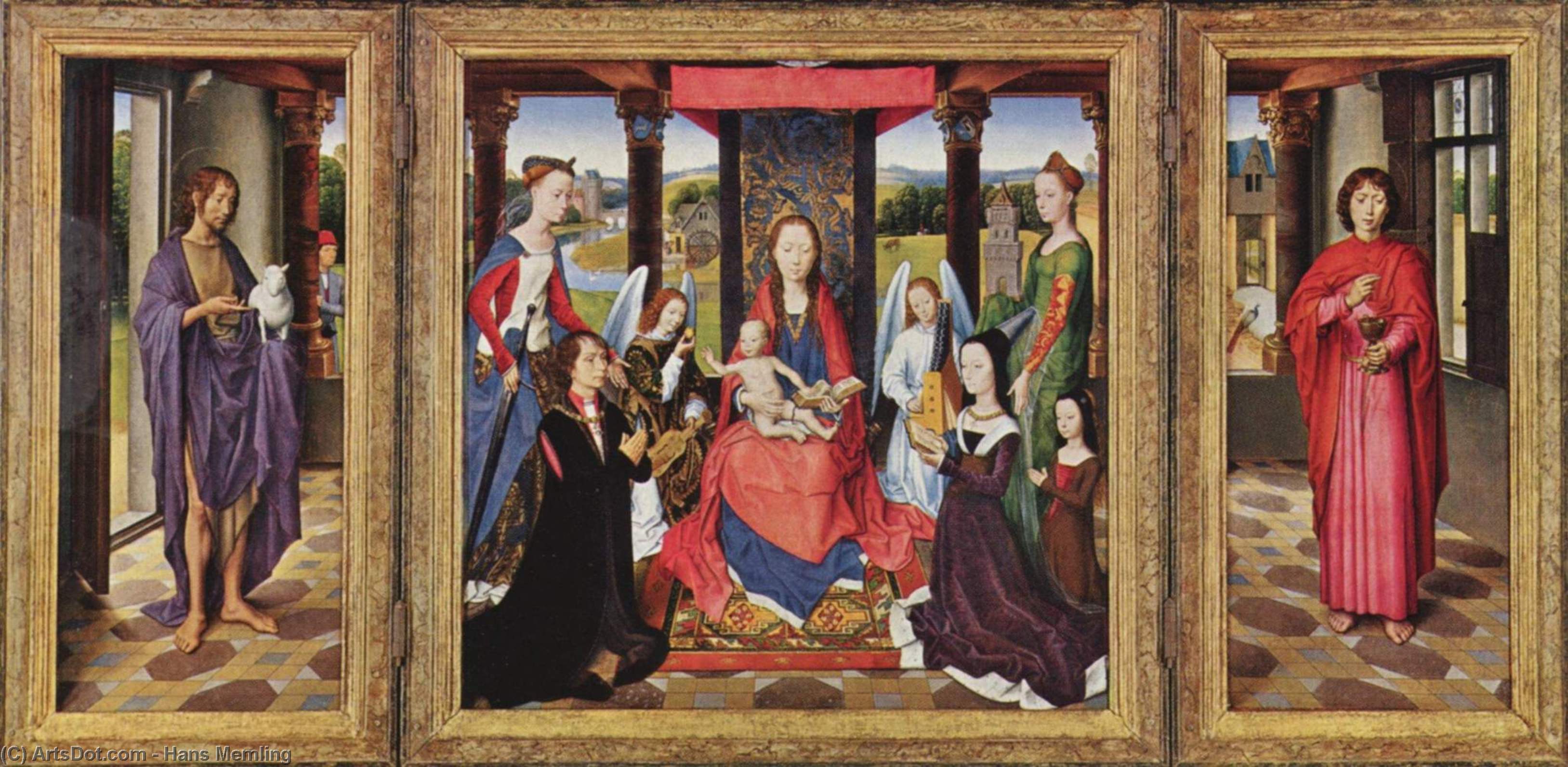 Wikioo.org – L'Enciclopedia delle Belle Arti - Pittura, Opere di Hans Memling - L'donne trittico