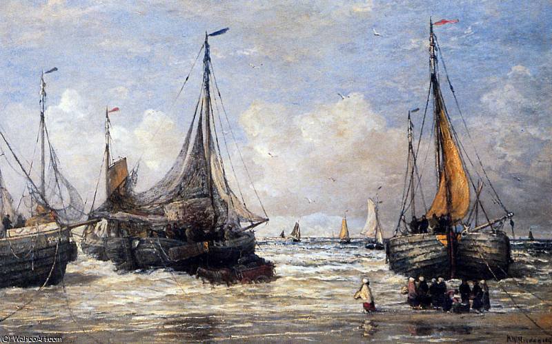 WikiOO.org - Güzel Sanatlar Ansiklopedisi - Resim, Resimler Hendrik Willem Mesdag - marine sun