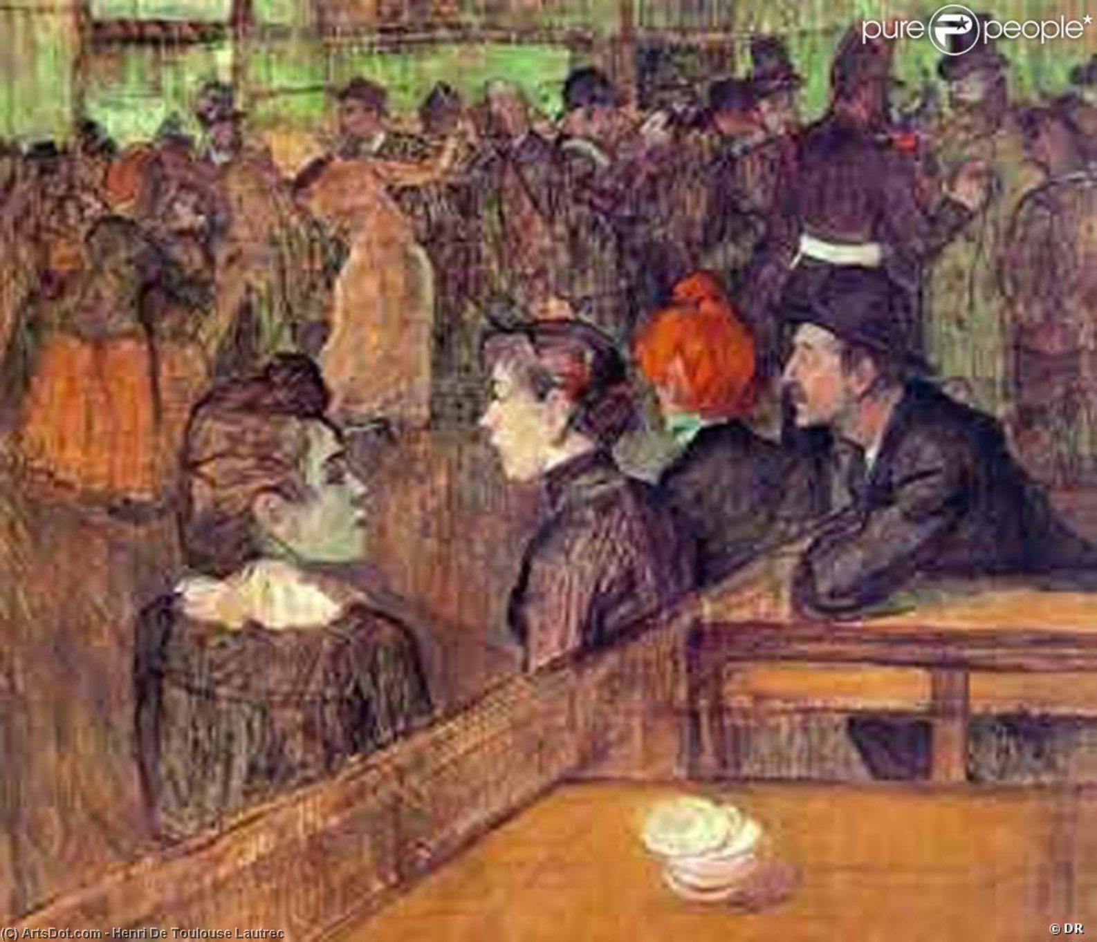 Wikioo.org - Die Enzyklopädie bildender Kunst - Malerei, Kunstwerk von Henri De Toulouse Lautrec - Bei dem Moulin von der Galette - öl auf leinwand -