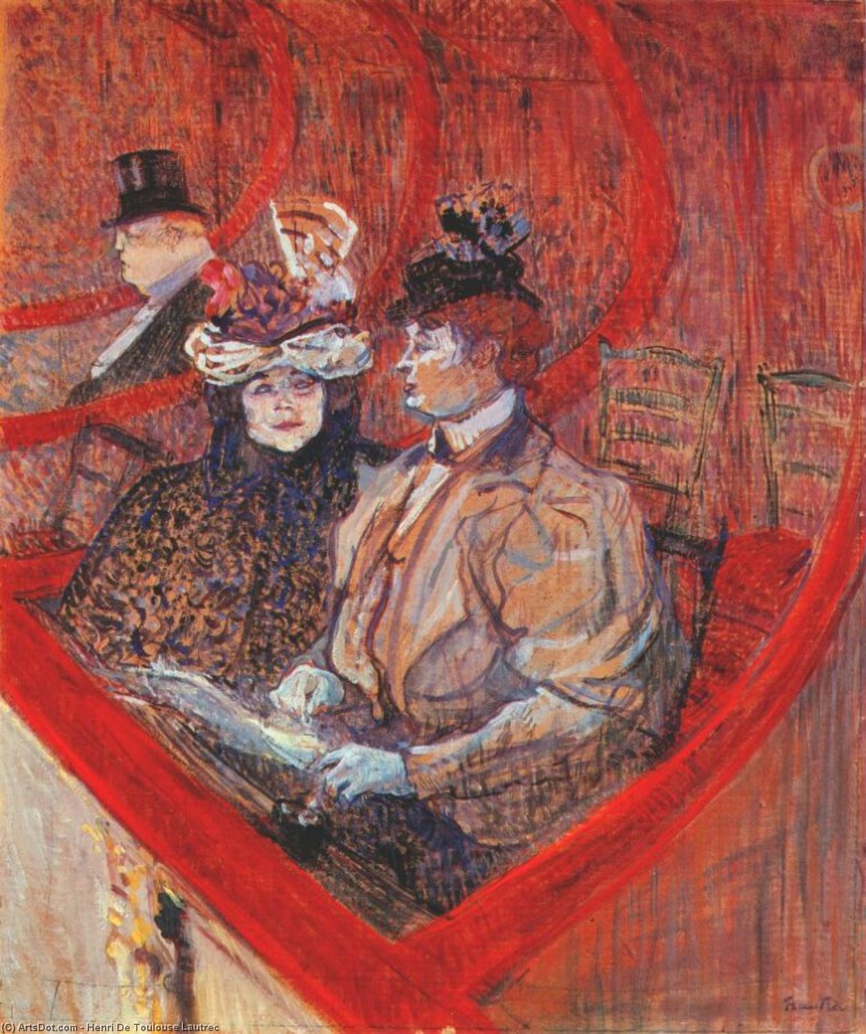 WikiOO.org - Encyclopedia of Fine Arts - Malba, Artwork Henri De Toulouse Lautrec - a box at the theater