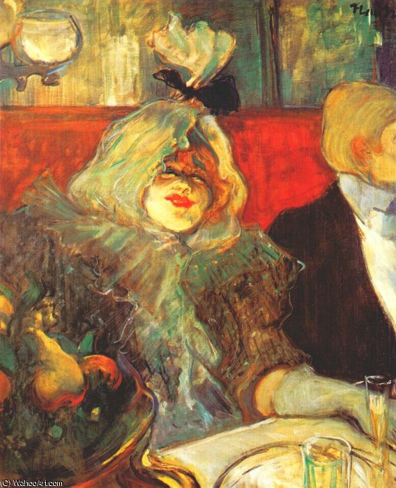 WikiOO.org - אנציקלופדיה לאמנויות יפות - ציור, יצירות אמנות Henri De Toulouse Lautrec - in a private room at the rat mort