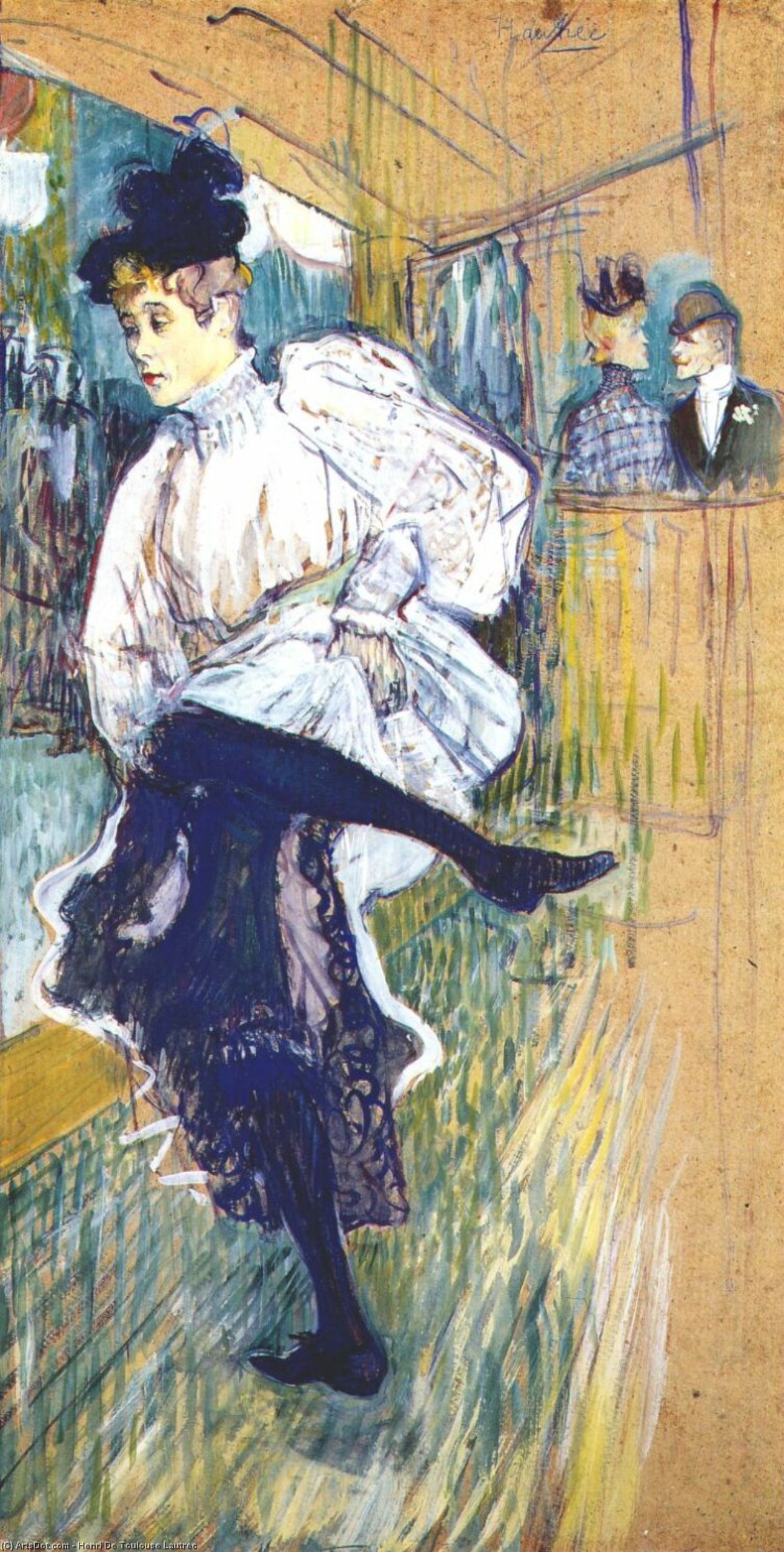 Wikioo.org - The Encyclopedia of Fine Arts - Painting, Artwork by Henri De Toulouse Lautrec - jane avril dancing