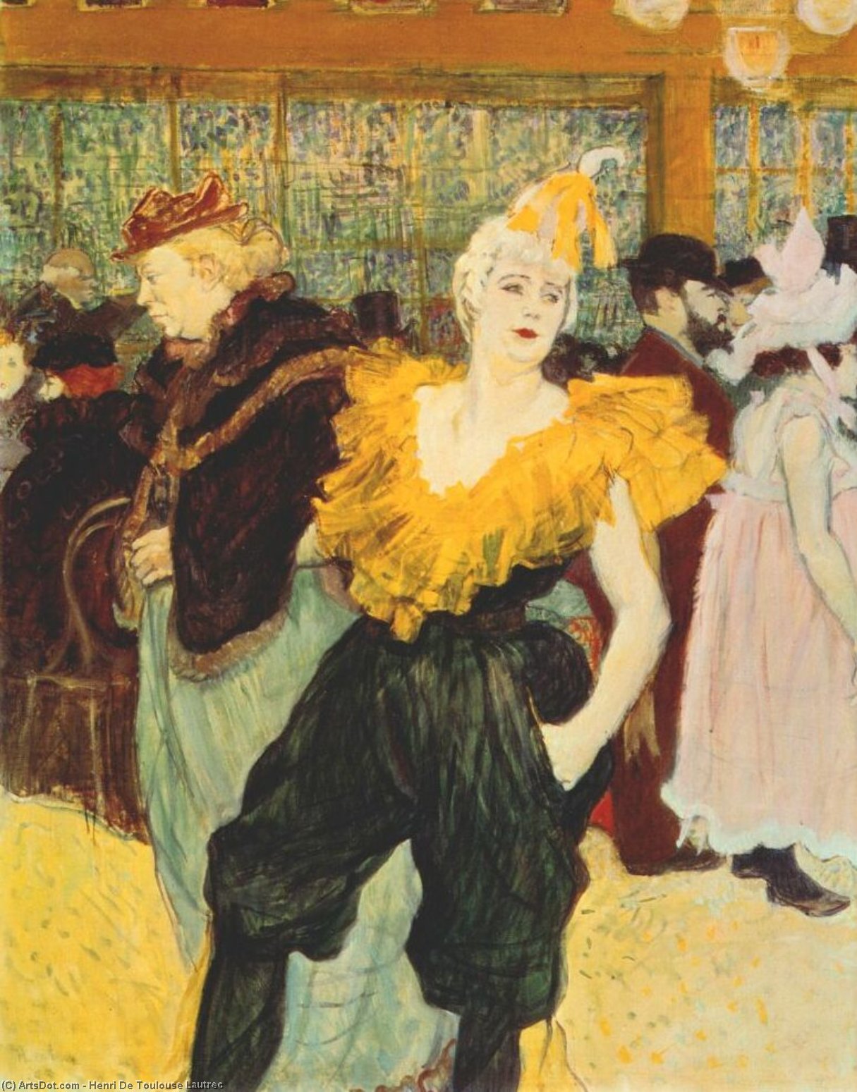 Wikioo.org - The Encyclopedia of Fine Arts - Painting, Artwork by Henri De Toulouse Lautrec - the clownesse cha-u-kao at the moulin rouge