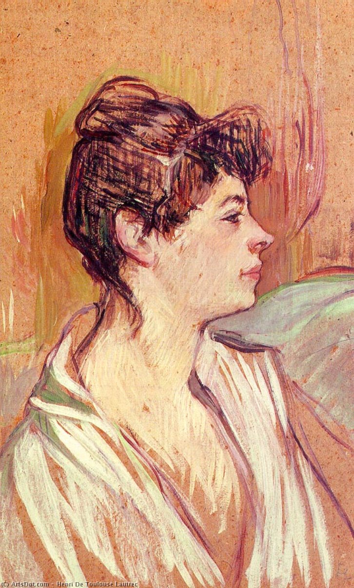 Wikioo.org – La Enciclopedia de las Bellas Artes - Pintura, Obras de arte de Henri De Toulouse Lautrec - Botas retrato de marcelle