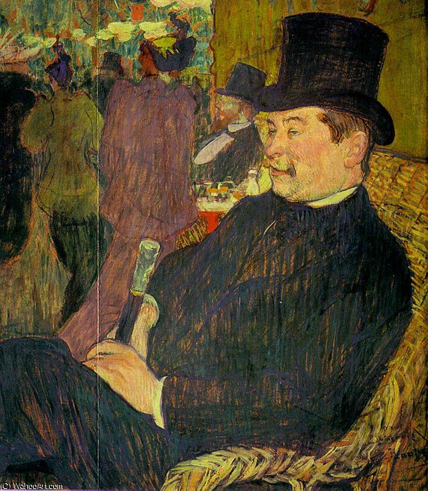 Wikioo.org – L'Enciclopedia delle Belle Arti - Pittura, Opere di Henri De Toulouse Lautrec - Ritratto di Monsieur Delaporte al Jardi