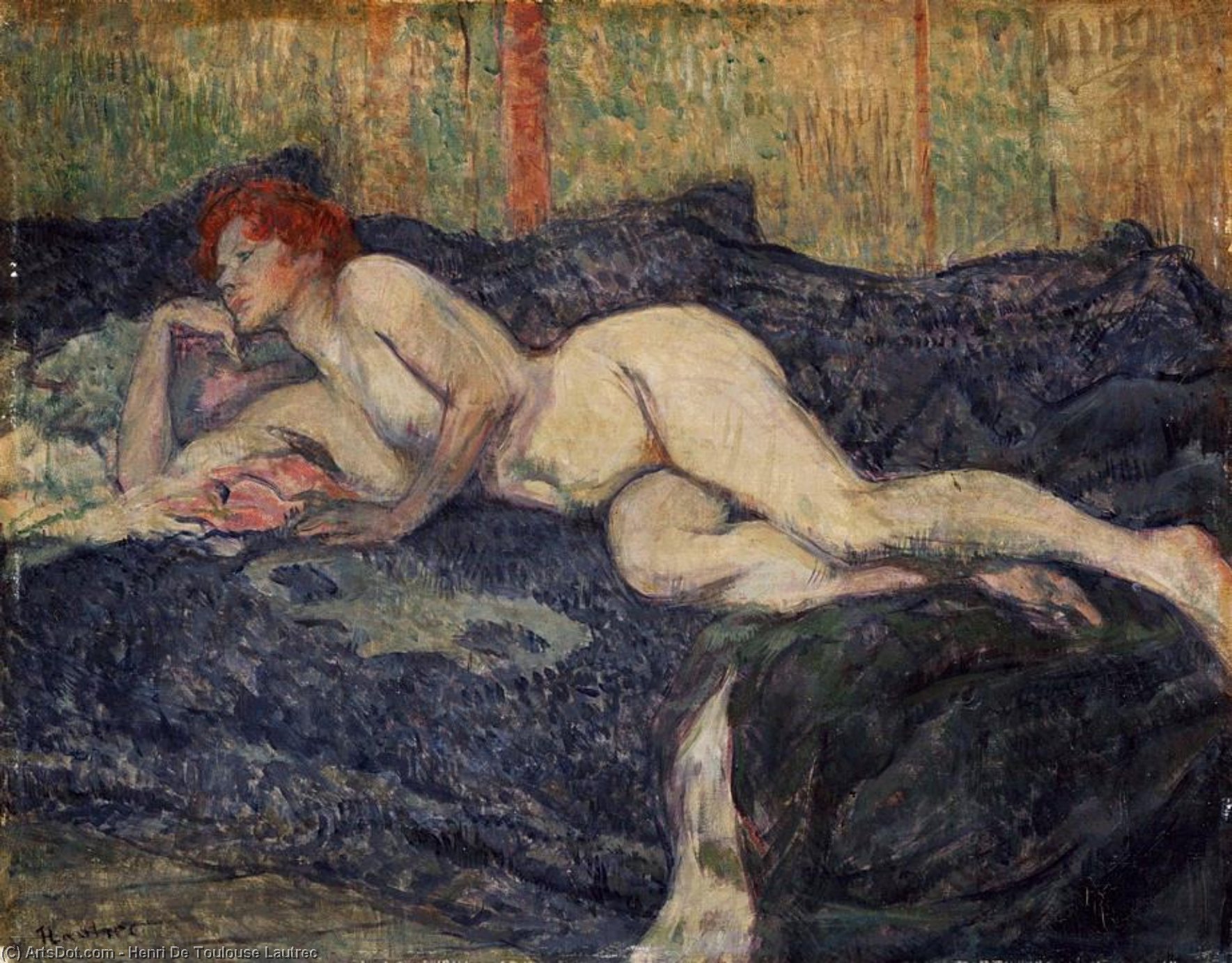 WikiOO.org - Encyclopedia of Fine Arts - Maľba, Artwork Henri De Toulouse Lautrec - Reclining nude