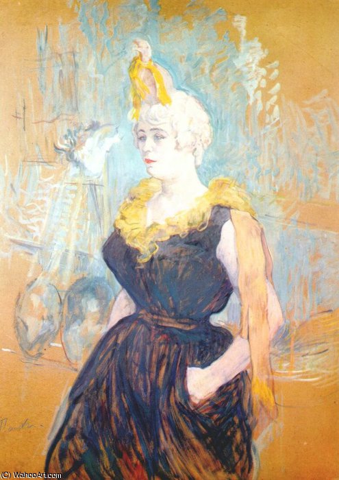 Wikioo.org - The Encyclopedia of Fine Arts - Painting, Artwork by Henri De Toulouse Lautrec - the clownesse cha-u-kao