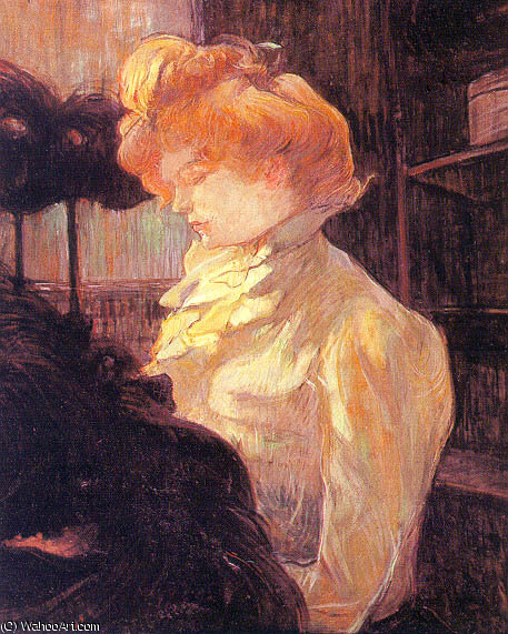 WikiOO.org – 美術百科全書 - 繪畫，作品 Henri De Toulouse Lautrec - 女帽 - 油板 -