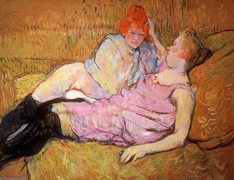 Wikioo.org - The Encyclopedia of Fine Arts - Painting, Artwork by Henri De Toulouse Lautrec - The sofa Sun