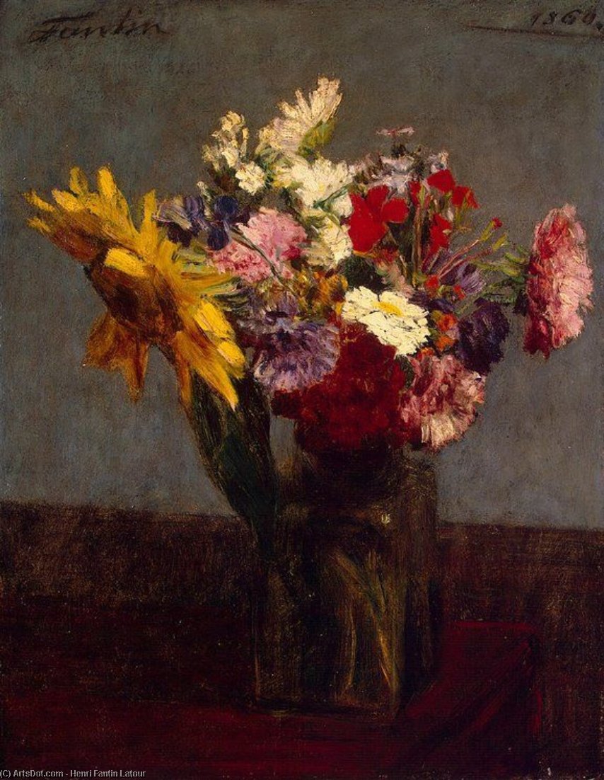 WikiOO.org - Енциклопедия за изящни изкуства - Живопис, Произведения на изкуството Henri Fantin Latour - flowers