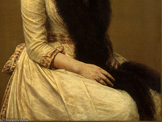 Wikioo.org - The Encyclopedia of Fine Arts - Painting, Artwork by Henri Fantin Latour - Portrait of Sonia (detail 2) -