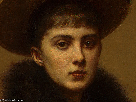 Wikioo.org - The Encyclopedia of Fine Arts - Painting, Artwork by Henri Fantin Latour - Portrait of Sonia (detail 3) -