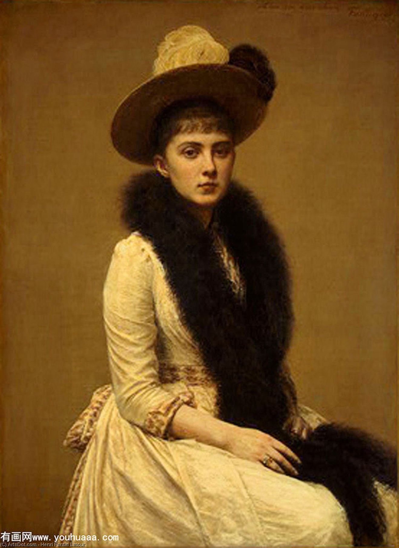 WikiOO.org - Encyclopedia of Fine Arts - Målning, konstverk Henri Fantin Latour - Portrait of Sonia