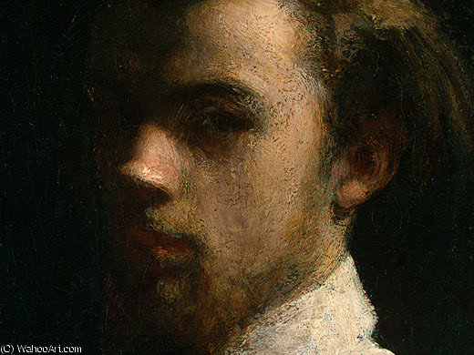 Wikioo.org - The Encyclopedia of Fine Arts - Painting, Artwork by Henri Fantin Latour - self portrait (detail 1) -