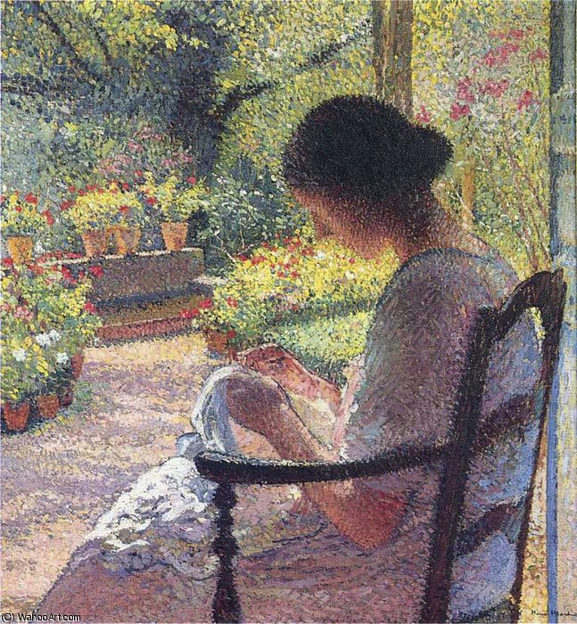 Wikioo.org - Encyklopedia Sztuk Pięknych - Malarstwo, Grafika Henri Jean Guillaume Martin - a woman sewing