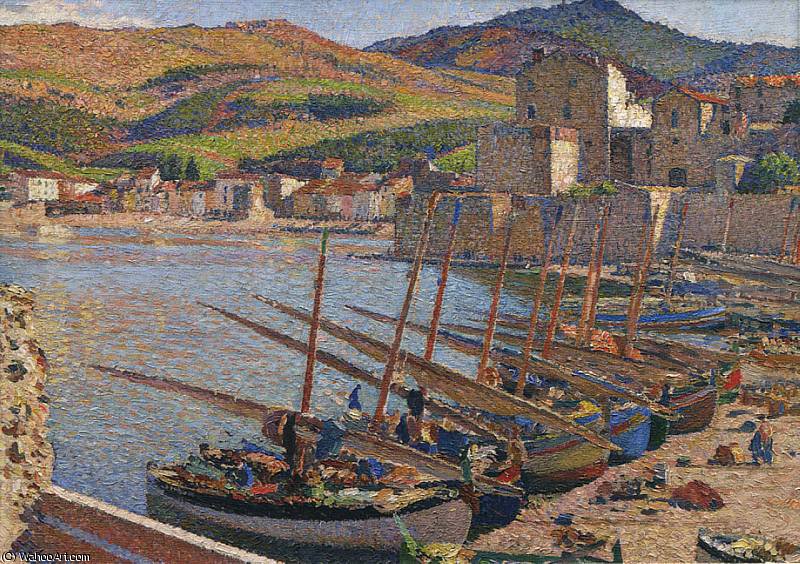 Wikioo.org - The Encyclopedia of Fine Arts - Painting, Artwork by Henri Jean Guillaume Martin - Barques a Collioure