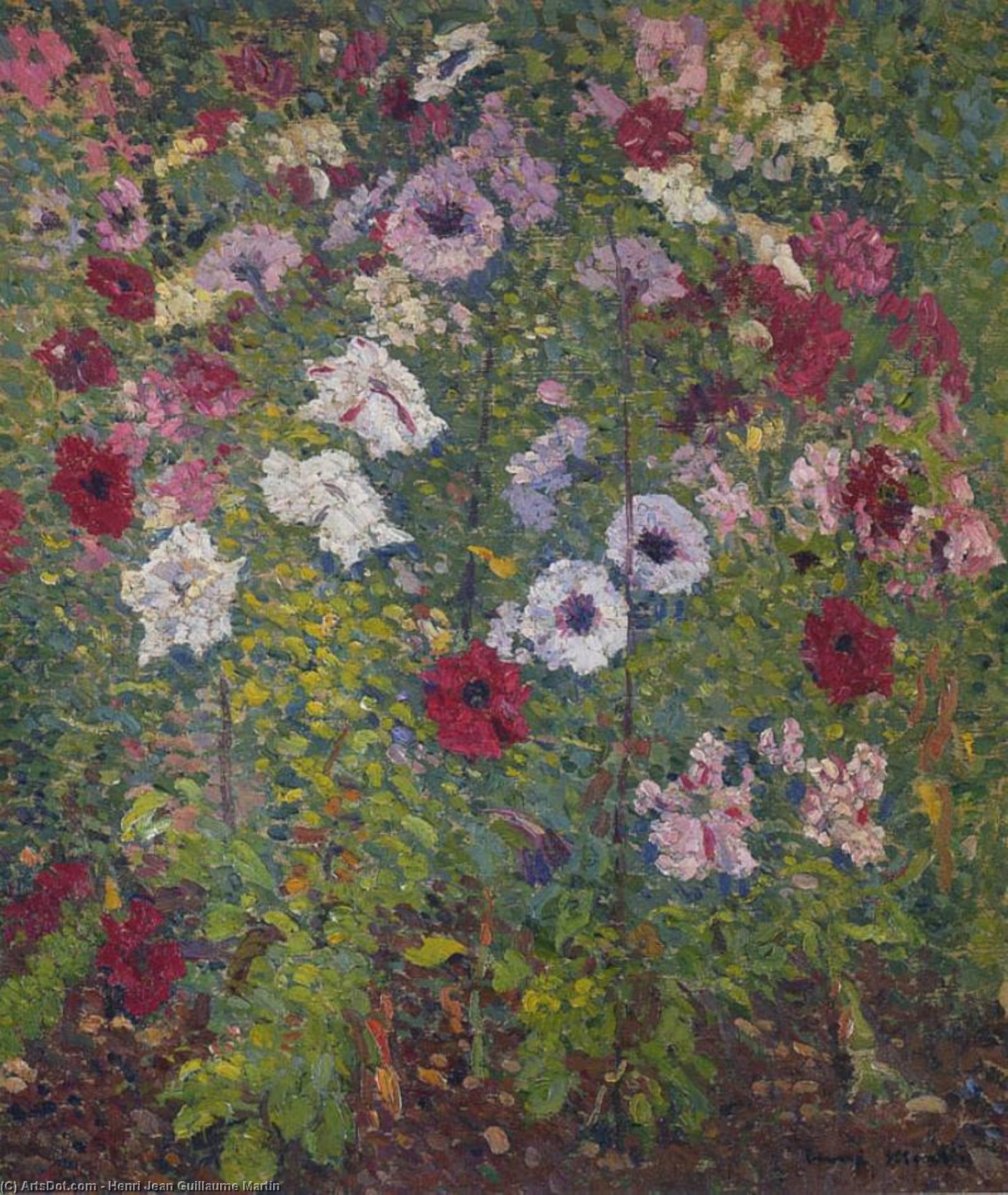 WikiOO.org - Güzel Sanatlar Ansiklopedisi - Resim, Resimler Henri Jean Guillaume Martin - Bouquet of Flowers