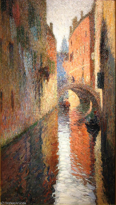 Wikioo.org - The Encyclopedia of Fine Arts - Painting, Artwork by Henri Jean Guillaume Martin - Canal in Venice