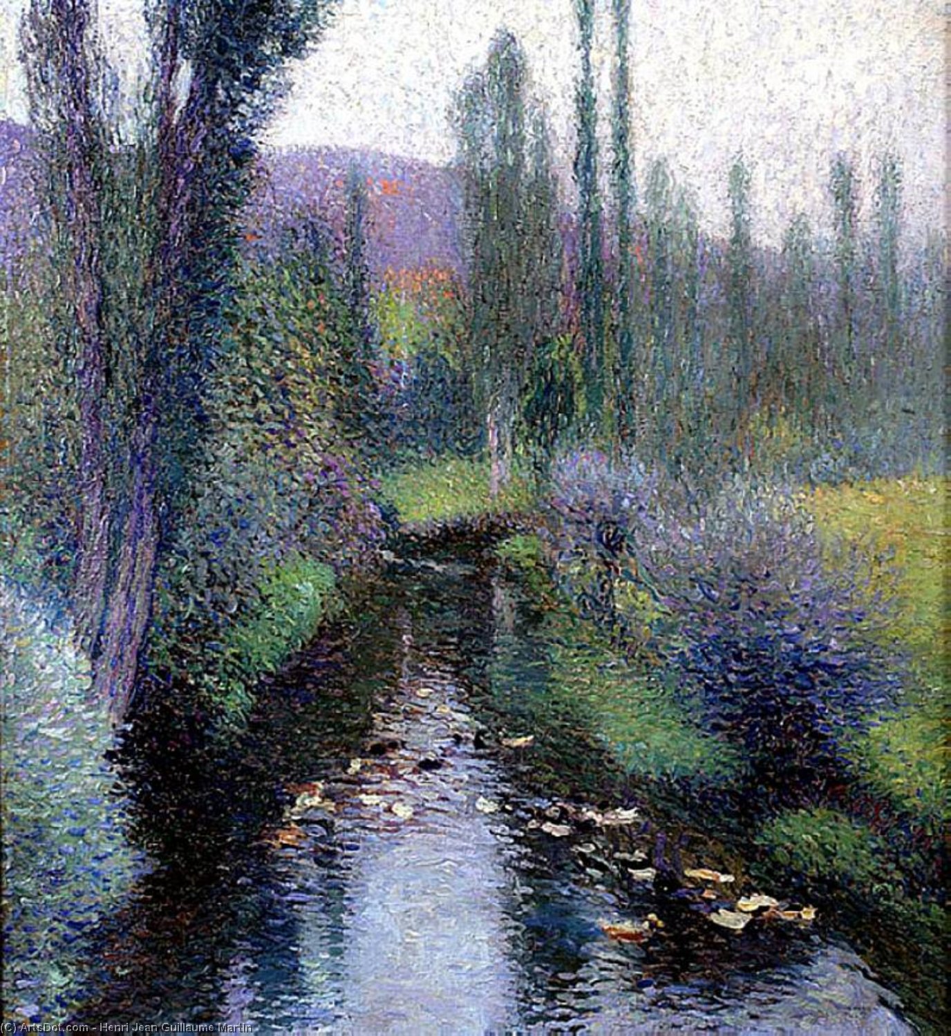 Wikioo.org - The Encyclopedia of Fine Arts - Painting, Artwork by Henri Jean Guillaume Martin - Canards sur le Vert aka Ducks on the Vert