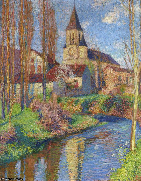 WikiOO.org - Encyclopedia of Fine Arts - Maleri, Artwork Henri Jean Guillaume Martin - Church in Labastide du Vert