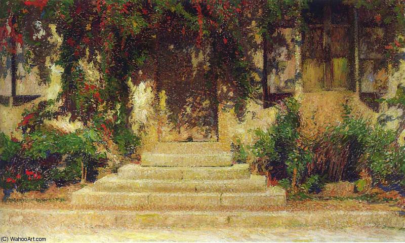WikiOO.org - אנציקלופדיה לאמנויות יפות - ציור, יצירות אמנות Henri Jean Guillaume Martin - Doorway into the House