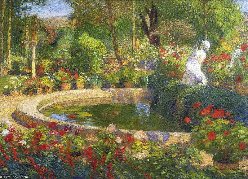 Wikioo.org - The Encyclopedia of Fine Arts - Painting, Artwork by Henri Jean Guillaume Martin - Fountain in Marquayrol aka Bassin en Marquayrol