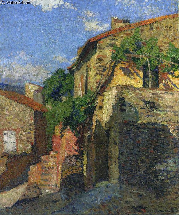 WikiOO.org - Encyclopedia of Fine Arts - Maleri, Artwork Henri Jean Guillaume Martin - Houses at Collioure