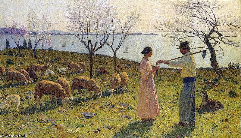 Wikioo.org - The Encyclopedia of Fine Arts - Painting, Artwork by Henri Jean Guillaume Martin - idylle
