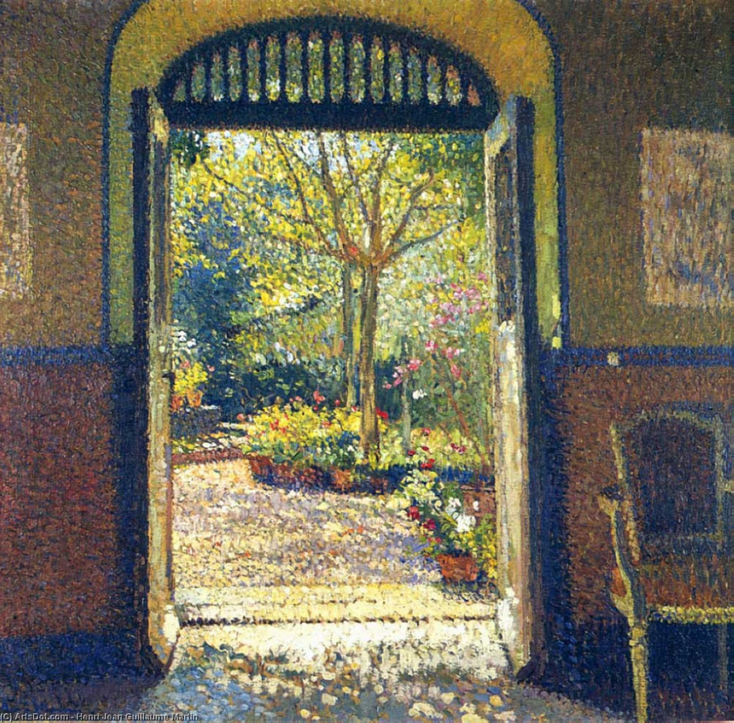 Wikioo.org - The Encyclopedia of Fine Arts - Painting, Artwork by Henri Jean Guillaume Martin - Jardin au Soleil