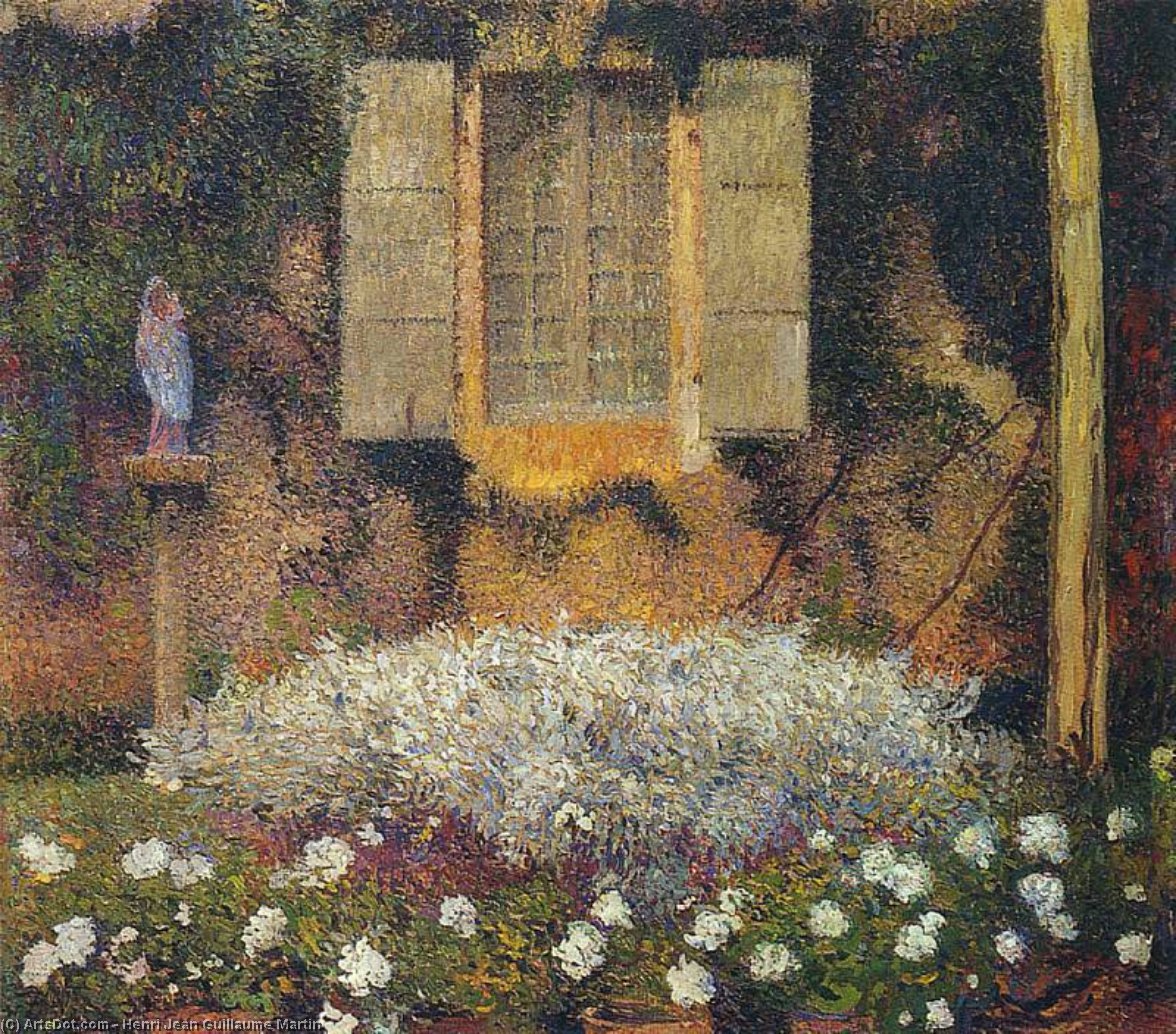 Wikioo.org - The Encyclopedia of Fine Arts - Painting, Artwork by Henri Jean Guillaume Martin - La Fenetre su le Jardin