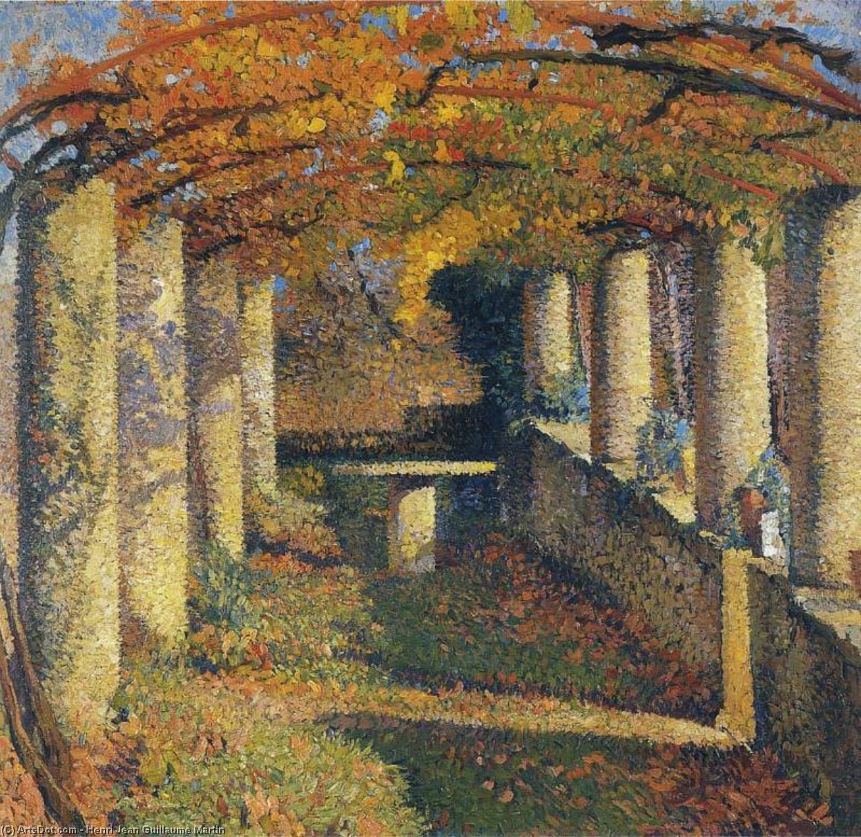 Wikioo.org - The Encyclopedia of Fine Arts - Painting, Artwork by Henri Jean Guillaume Martin - La Pergola a Marquayrol