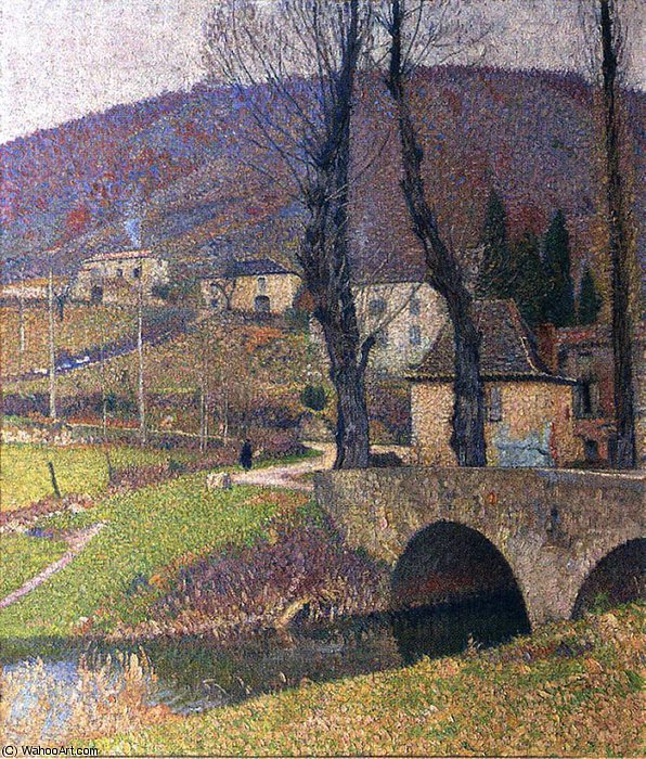 Wikioo.org - The Encyclopedia of Fine Arts - Painting, Artwork by Henri Jean Guillaume Martin - Labastide du Vert Village
