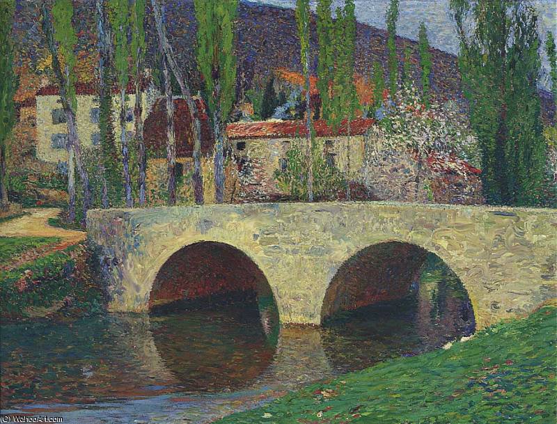 Wikioo.org - The Encyclopedia of Fine Arts - Painting, Artwork by Henri Jean Guillaume Martin - Le Pont de Labastide du Vert
