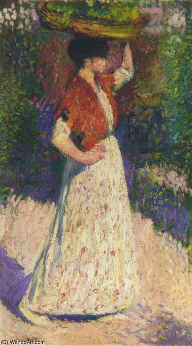 Wikioo.org - The Encyclopedia of Fine Arts - Painting, Artwork by Henri Jean Guillaume Martin - le vendangeuse