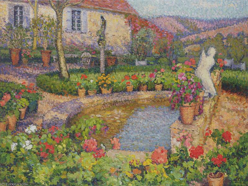 Wikioo.org - The Encyclopedia of Fine Arts - Painting, Artwork by Henri Jean Guillaume Martin - Ma Maison et Ma Jardin