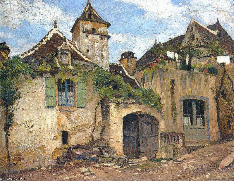 Wikioo.org - Bách khoa toàn thư về mỹ thuật - Vẽ tranh, Tác phẩm nghệ thuật Henri Jean Guillaume Martin - Maison dans le Village