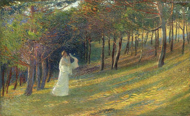 Wikioo.org - The Encyclopedia of Fine Arts - Painting, Artwork by Henri Jean Guillaume Martin - Orpheus in a Wood
