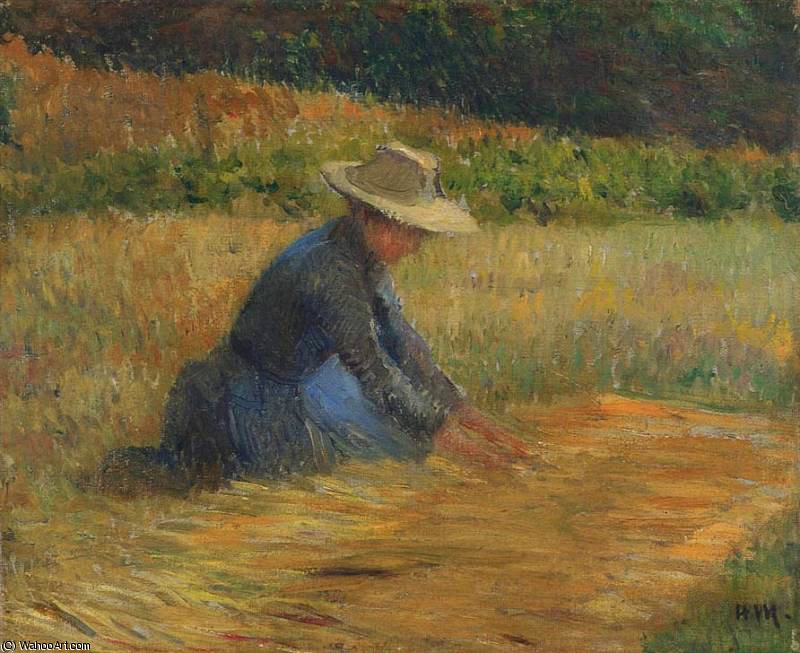 Wikioo.org - สารานุกรมวิจิตรศิลป์ - จิตรกรรม Henri Jean Guillaume Martin - Peasant Woman in the Fields