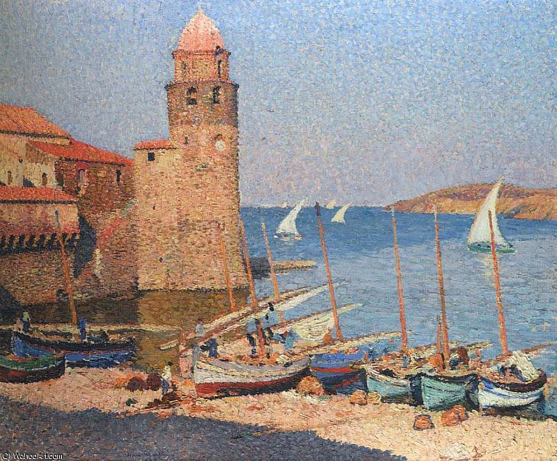 Wikioo.org - The Encyclopedia of Fine Arts - Painting, Artwork by Henri Jean Guillaume Martin - port collioure - (03)